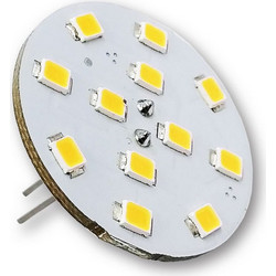 ΛΑΜΠΑΚΙ 12LED G4/V 10-30VDC 2W ΕΠΑΦΕΣ ΠΙΣΩ COOL WHITE MEGALED
