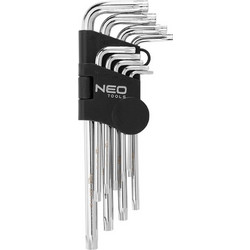 NEO TOOLS Κλειδιά Torx μακριά με τρύπα T10-T50 σετ 9τεμ 09-526