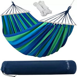 Αιώρα Κήπου Gardlov Διπλή XXL 260 x 160 cm με Ξύλινες Μπάρες