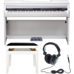 Thomann DP-51 WH Set Ηλεκτρικό Πιάνο Όρθιο με 88 Βαρυκεντρισμένα Πλήκτρα White