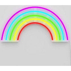 Φωτιστικό Ginga Neon LED Rainbow 30x16 cm, USB cable / 3 AA batteries