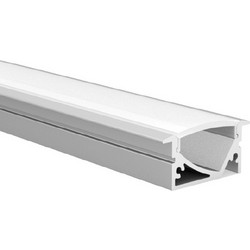 LEVI ΠΡΟΦΙΛ ΑΛΟΥΜΙΝΙΟΥ P191U ΜΕ ΟΠΑΛ PC ΚΑΛΥΜΜΑ 2m/pc - P191U