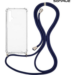 Sonique Armor Clear Θήκη Σιλικόνης με Κορδόνι (Honor 20 / Nova 5T) Μπλε Σκούρο