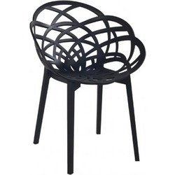 Papatya Flora-PP Καρέκλα Κήπου Μαύρη AG2590-168