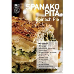 Καρτ Ποστάλ - Post Card Πεδίο Recipe Spanakopita (12 Τεμάχια)