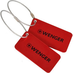 Ετικέτα Βαλίτσας Wenger Μεταλλική Σετ 2 Τεμαχίων Κόκκινο