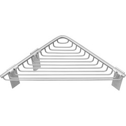 Γωνιακή Ραφιέρα Μπάνιου Reti 963699 21x21x3cm Satin Karag Ανοξείδωτο Ατσάλι