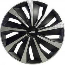 WRC Σετ Τάσια Αυτοκινήτου 4τμχ 14" Μαύρο/Ασημί (007497)