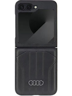Audi Synthetic Leather MagSafe Θήκη Black (Samsung Galaxy Z Flip 6)