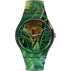 Swatch The Dream Ανδρικό Ρολόι με Πράσινο Καουτσούκ Λουράκι SUOZ333