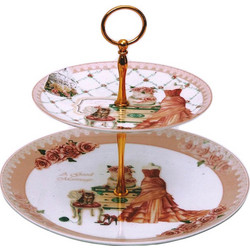 Εταζέρα Πορσελάνης 2 Ορόφων Λευκή O27xY24cm Galifas 07924290 - Galifas