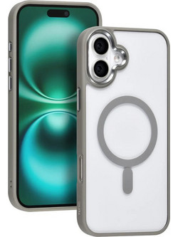 TUNIQ iPhone 16 Plus Back cover case - Magsafe - Silicone - Grey
