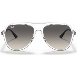 Ray-Ban RB4376 6477/11 Ανδρικά Γυαλιά Ηλίου Aviator Κοκάλινα Μαύρα Διαφανή με Γκρι Degradee Φακό