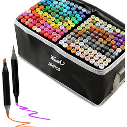 EXTRALINK | Alcohol Marker Set | 204 colors, Dual Tips - (Markery 204SZT)