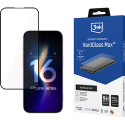 3mk HardGlass Max Tempered Glass Black (iPhone 16 Plus)