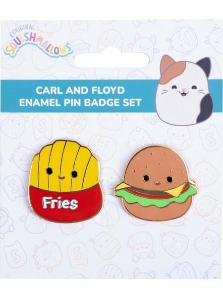 Fizz Squishmallows - Carl & Floyd Pin Badges x 2 Cdu (350154)