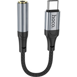 Hoco Αντάπτορας Καλωδίου Ήχου USB-C to 3.5mm Hi-Fi Braided 12cm Μαύρος - (LS36 Fresh)