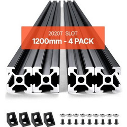VEVOR 4PCS 1200mm T Slot 2020 Ανοδιωμένη Γραμμική Ράγα Αλουμινίου 2020OBLXC4JZ2RFAO001V0