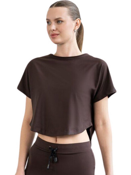 Yoga T-Shirt Low-High Lismina 044 Brown