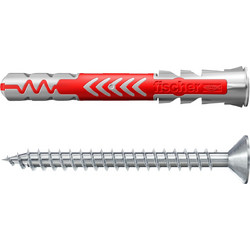 ΒΥΣΜΑ ΠΛΑΣΤΙΚΟ 06x50 S ΜΕ ΒΙΔΑ ΚΟΥΤΙ 50τμχ DUOPOWER FISCHER 538255