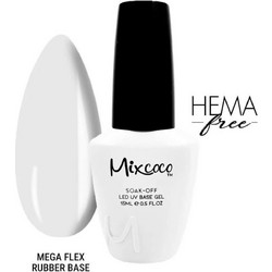 Mixcoco Clear Rubber Base Ημιμόνιμο Βερνίκι Νυχιών 15ml