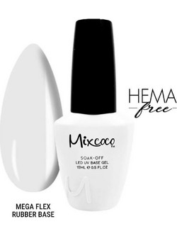 Mixcoco Clear Rubber Base Ημιμόνιμο Βερνίκι Νυχιών 15ml