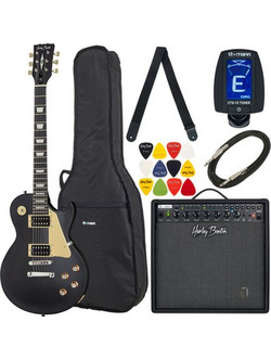 Harley Benton SC-400 Vintage Bundle SBK Ηλεκτρική Κιθάρα Single Cut με HH Μαγνήτες και Ταστιέρα Maple