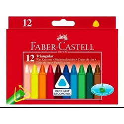 Faber-Castell Triangular Grip Κηρομπογιές Σετ 12τμχ