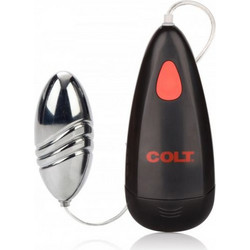 CalExotics Colt Waterproof Turbo Bullet Δονητής Egg για Ζευγάρια με Τηλεχειριστήριο Ασημί