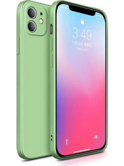 Bodycell Square Liquid Back Cover Light Green (iPhone 12)