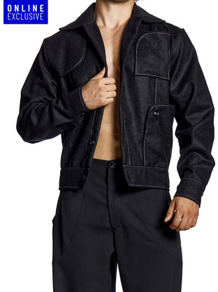 Dark Wool Overshirt Μαύρο