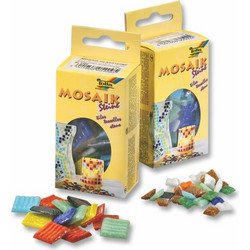 ΜΩΣΑΙΚΟ GLASS FOLIA 20x20mm ΚΟΥΤΙ 70τεμ. ΑΣΟΡΤΙ 10 χρώματα