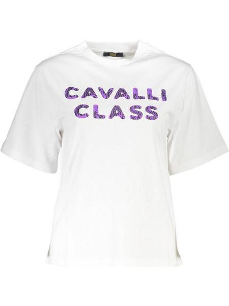 CAVALLI CLASS SHORT SLEEVE T-SHIRT WOMEN WHITE Λευκό
