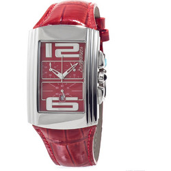 Chronotech Γυναικείο Ρολόι με Μπορντό Δερμάτινο Λουράκι CT7018B-05