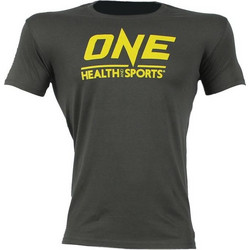 T-SHIRT ONE Xακί Με Κίτρινο Logo 21155 (H&S)