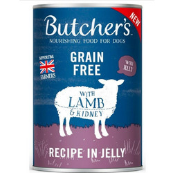 Butcher's Original Grain Free Recipe in Jelly Lamb & Kidney 400gr