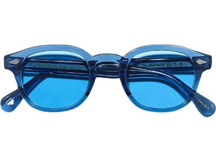 Moscot Lemtosh Blue Γυναικεία Γυαλιά Ηλίου Στρογγυλά Κοκάλινα Μπλε με Μπλε Polarized Φακό