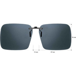 Sunglasses CLIP ON ΓΙΑ ΚΟΚΑΛΙΝΟ ΚΑΙ ΜΕΤΑΛΛΙΚΟ ΣΚΕΛΕΤΟ 12774/GREY/60