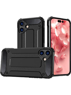 Hybrid Armor iPhone 16 Case - Black