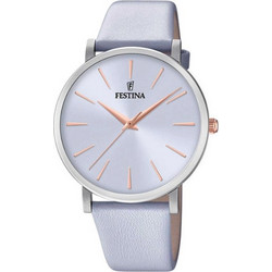 Festina Mademoiselle Γυναικείο Ρολόι με Γαλάζιο Δερμάτινο Λουράκι F20371/3