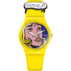 Swatch Γυναικείο Ρολόι με Κίτρινο Καουτσούκ Λουράκι SO28Z117