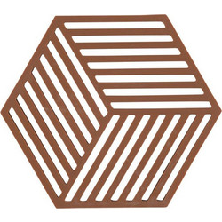 Σουπλά Hexagon 24346 Για Ζεστά Σκεύη 16x14cm Terracotta Zone Denmark Σιλικόνη