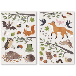 Filibabba - Forest Friends Wallstickers - Flerfarvet - 12-48 M (FI-03822)