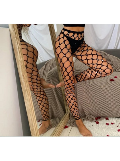 Big Net Fishnet Tights - Black