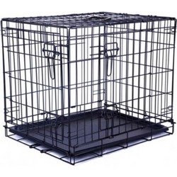 M-Pets Συρμάτινο Κλουβί Σκύλου Crate Μεγάλο Εσωτερικού Χώρου Μαύρο 121x74x82cm