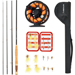 Vevor Fly Fishing Combo IM7 Σετ Καλάμι Ψαρέματος Carbon με Μηχανισμό