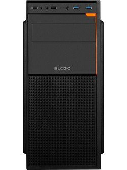 Logic J23 Black Midi Tower Κουτί Υπολογιστή με Πλαϊνό Παράθυρο