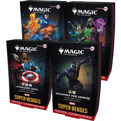 Magic the Gathering Marvel Super Heroes Commander Decks Case (4) italian