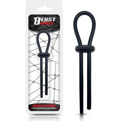 IntoYou Beast Rings Adjustable Lasso BR-768 Ρυθμιζόμενο Ελαστικό Δαχτυλίδι Πέους & Όρχεων Σιλικόνης Μαύρο