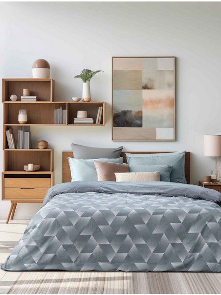 Σετ κουβερλί MOLD - MADI Σετ κουβερλί υπέρδιπλο: 220 x 240 + 2 μαξιλαροθήκες 52 x 72 εκ. Γκρι Madi
